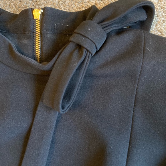 Calvin Klein Black Midi Pencil Dress Sleeveless With Bow Size 8 - Picture 9 of 12